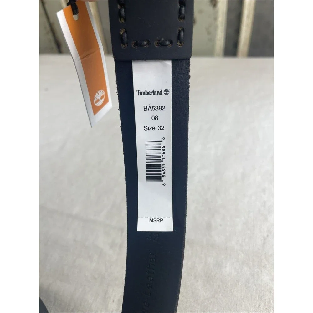 Timberland 40MM Pull Up Jean Belt BLACK Size 32